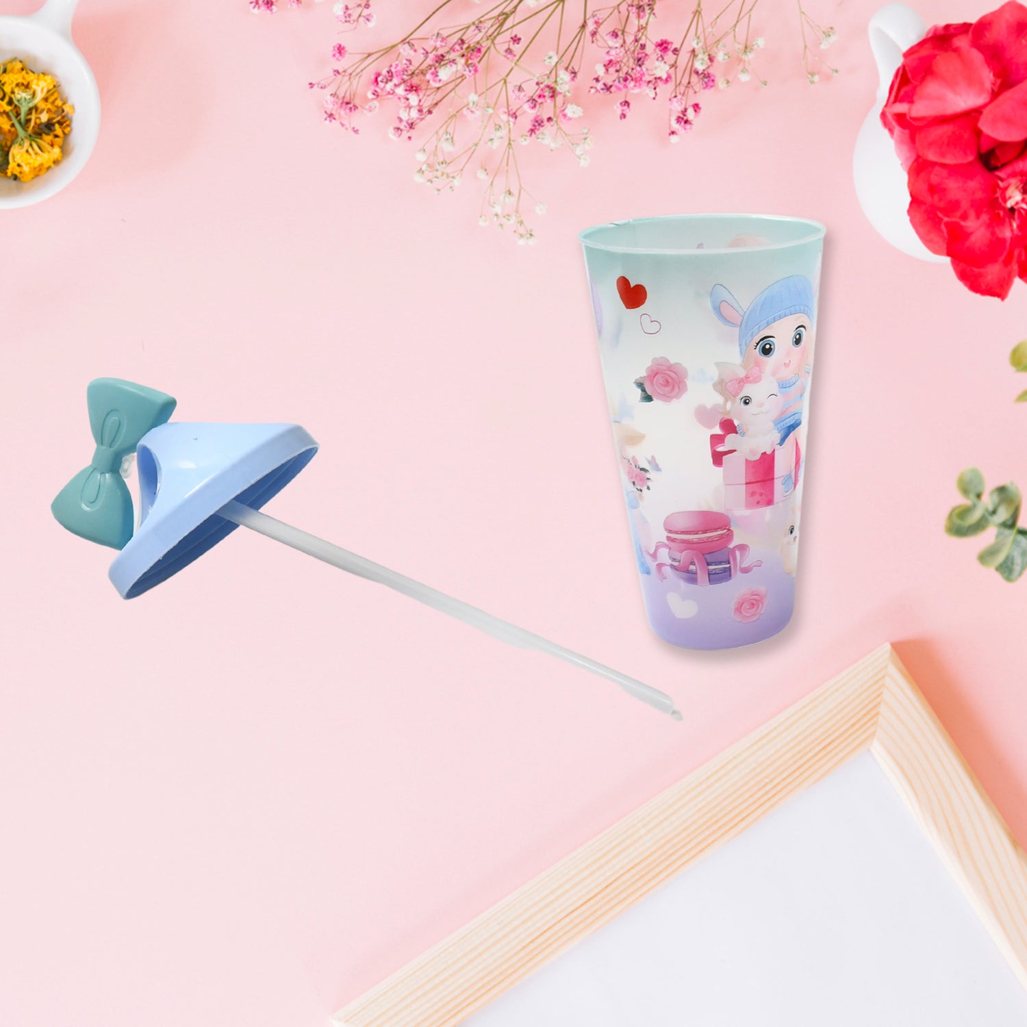 Unicorn Water Bottle with Straw & Lid for Kids (With Light) Unicorn Water Bottle with Straw & Lid for Kids (With Light)